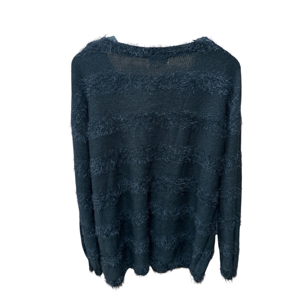 Joseph A Black Fuzzy Eyelash Knit Sweater Women’s XXL / 2X Soft Cozy Pullover - Picture 6 of 10